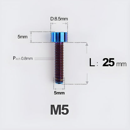 M5*30 35 40 45 50MM Titanium Bolts For Bicycle Stem