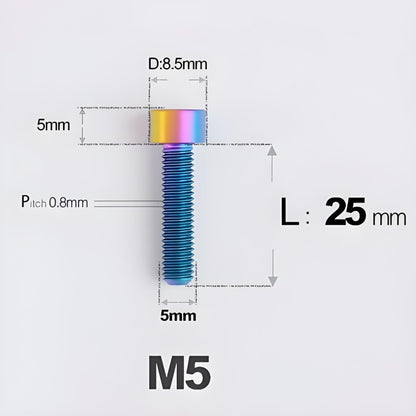 M5*30 35 40 45 50MM Titanium Bolts For Bicycle Stem