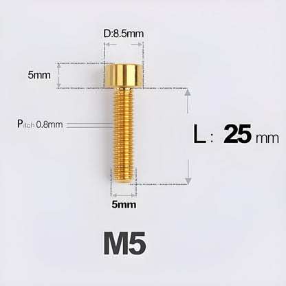 M5*30 35 40 45 50MM Titanium Bolts For Bicycle Stem