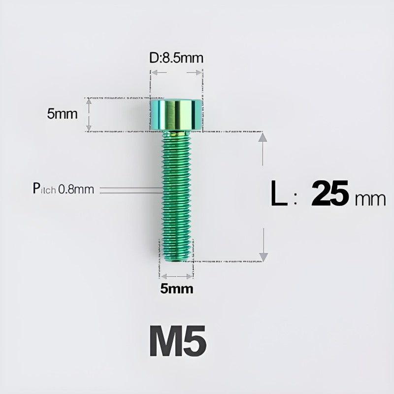 M5*30 35 40 45 50MM Titanium Bolts For Bicycle Stem