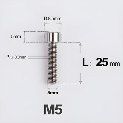 M5*30 35 40 45 50MM Titanium Bolts For Bicycle Stem