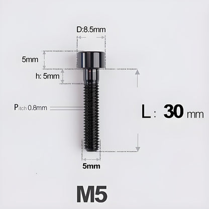 M5*30 35 40 45 50MM Titanium Bolts For Bicycle Stem
