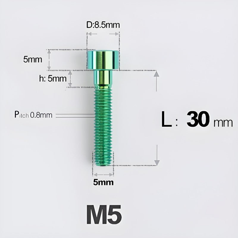 M5*30 35 40 45 50MM Titanium Bolts For Bicycle Stem