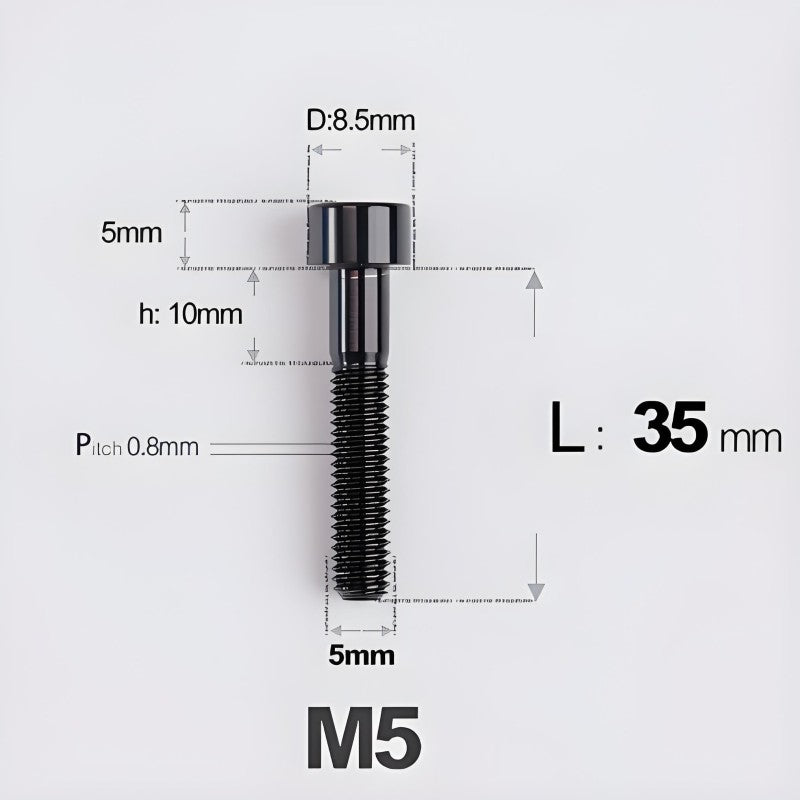 M5*30 35 40 45 50MM Titanium Bolts For Bicycle Stem