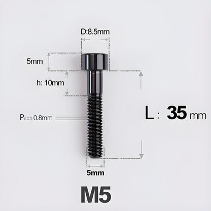 M5*30 35 40 45 50MM Titanium Bolts For Bicycle Stem