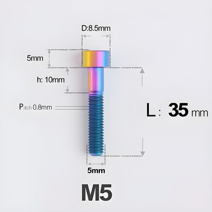 M5*30 35 40 45 50MM Titanium Bolts For Bicycle Stem