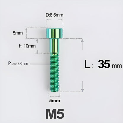 M5*30 35 40 45 50MM Titanium Bolts For Bicycle Stem