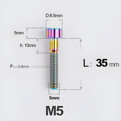 M5*30 35 40 45 50MM Titanium Bolts For Bicycle Stem