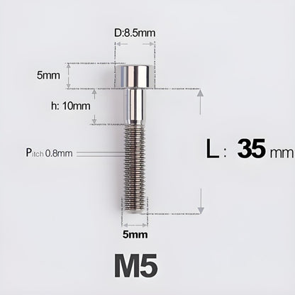 M5*30 35 40 45 50MM Titanium Bolts For Bicycle Stem