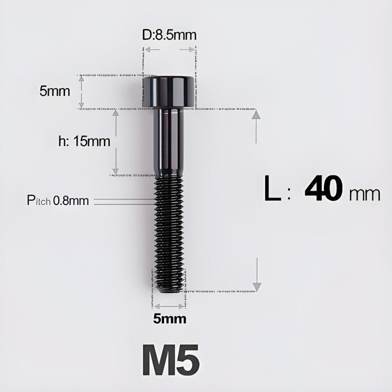 M5*30 35 40 45 50MM Titanium Bolts For Bicycle Stem