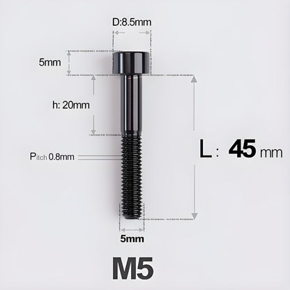 M5*30 35 40 45 50MM Titanium Bolts For Bicycle Stem