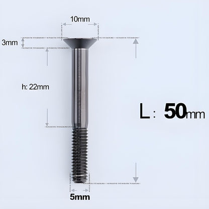 M5x35-50MM Titanium Flat Head Bolts for Road Bike Seatpost Clamp