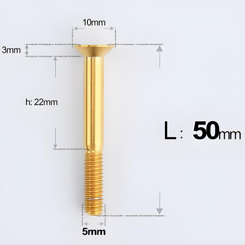 M5x35-50MM Titanium Flat Head Bolts for Road Bike Seatpost Clamp