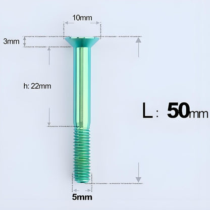 M5x35-50MM Titanium Flat Head Bolts for Road Bike Seatpost Clamp