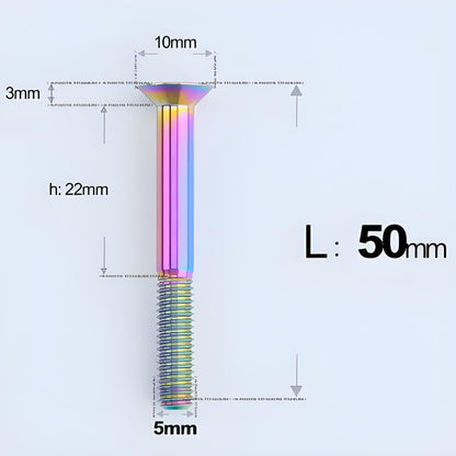 M5x35-50MM Titanium Flat Head Bolts for Road Bike Seatpost Clamp