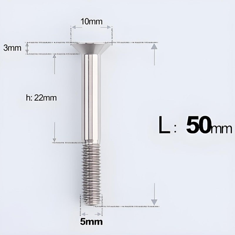M5x35-50MM Titanium Flat Head Bolts for Road Bike Seatpost Clamp