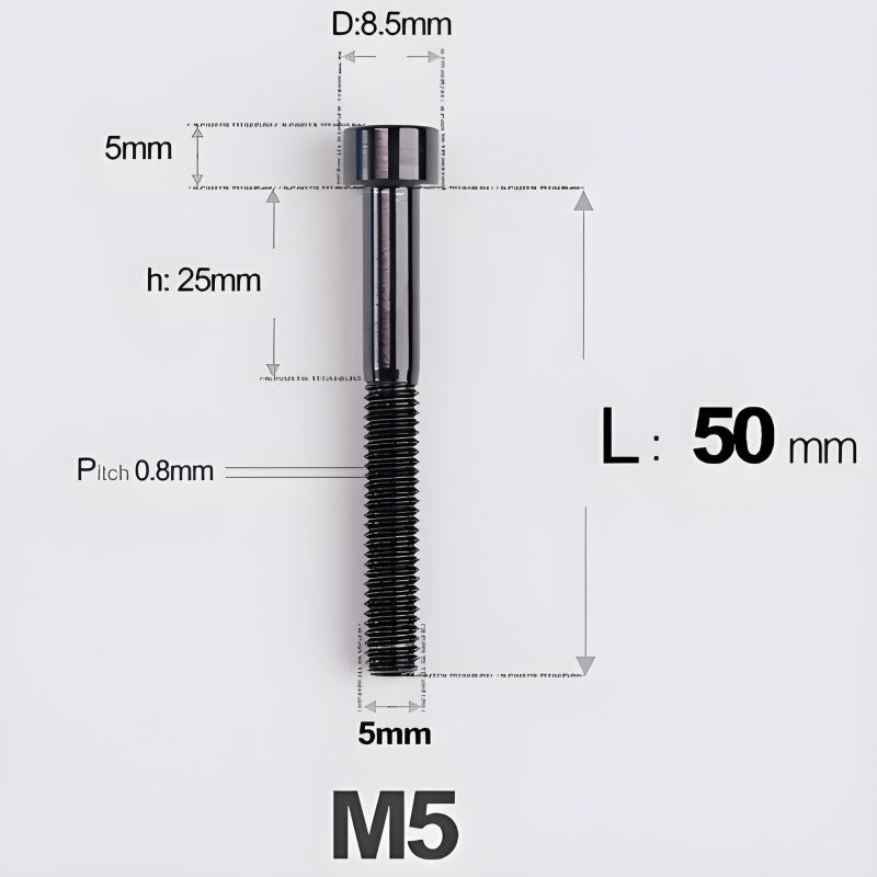 M5*30 35 40 45 50MM Titanium Bolts For Bicycle Stem