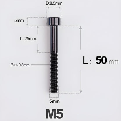 M5*30 35 40 45 50MM Titanium Bolts For Bicycle Stem