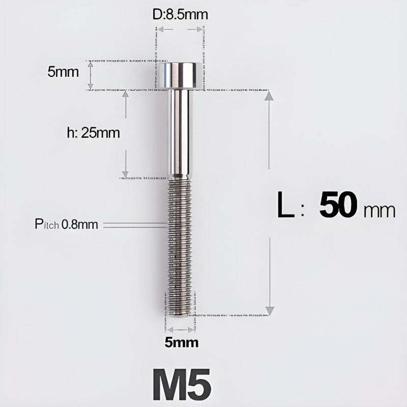 M5*30 35 40 45 50MM Titanium Bolts For Bicycle Stem