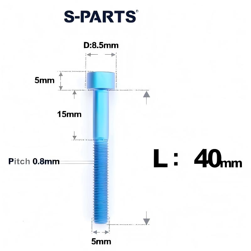 M5*30 35 40 45 50MM Titanium Bolts For Bicycle Stem