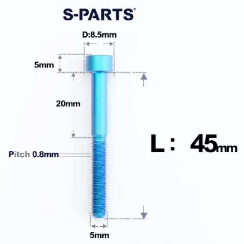 M5*30 35 40 45 50MM Titanium Bolts For Bicycle Stem