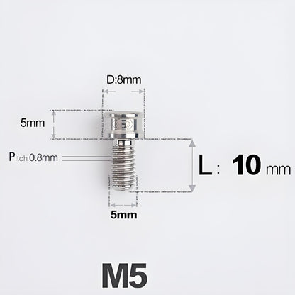 M5x10/12/16/18MM Titanium Bolts For Bike & Motorcycle