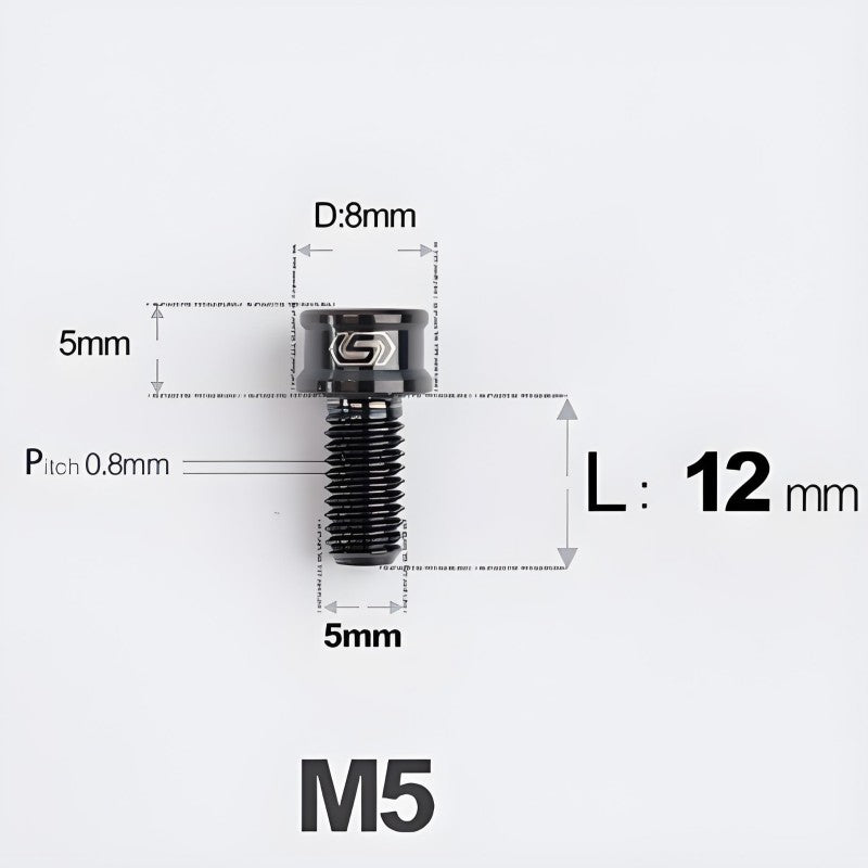 M5x10/12/16/18MM Titanium Bolts For Bike & Motorcycle