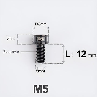 M5x10/12/16/18MM Titanium Bolts For Bike & Motorcycle