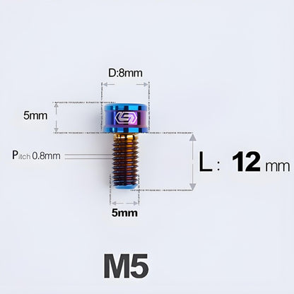 M5x10/12/16/18MM Titanium Bolts For Bike & Motorcycle