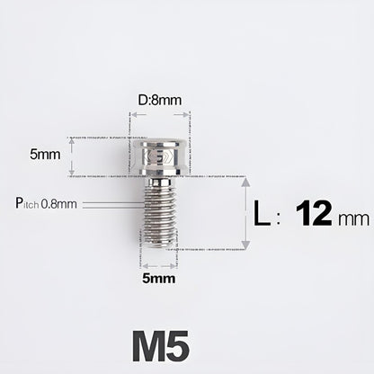 M5x10/12/16/18MM Titanium Bolts For Bike & Motorcycle