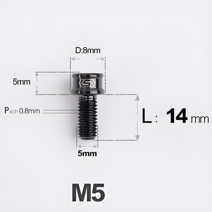 M5x10/12/16/18MM Titanium Bolts For Bike & Motorcycle