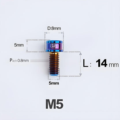 M5x10/12/16/18MM Titanium Bolts For Bike & Motorcycle