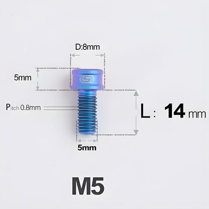 M5x10/12/16/18MM Titanium Bolts For Bike & Motorcycle