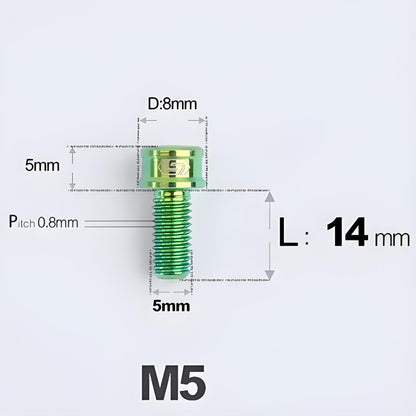 M5x10/12/16/18MM Titanium Bolts For Bike & Motorcycle