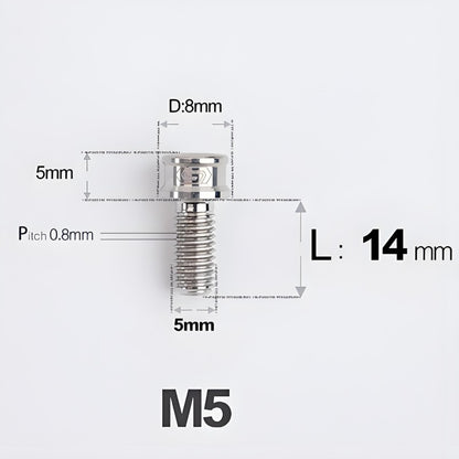 M5x10/12/16/18MM Titanium Bolts For Bike & Motorcycle