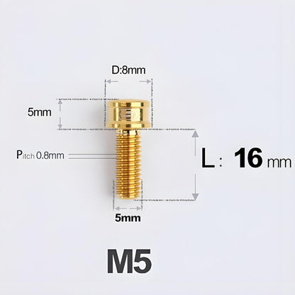 M5x10/12/16/18MM Titanium Bolts For Bike & Motorcycle