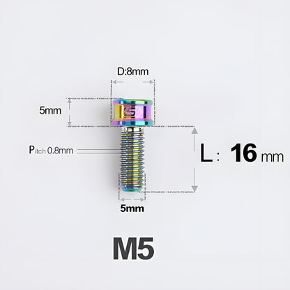 M5x10/12/16/18MM Titanium Bolts For Bike & Motorcycle
