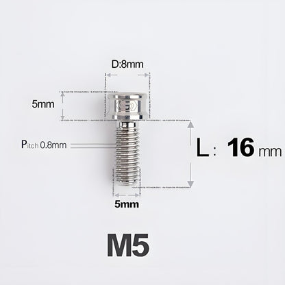 M5x10/12/16/18MM Titanium Bolts For Bike & Motorcycle