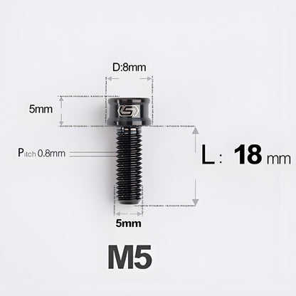 M5x10/12/16/18MM Titanium Bolts For Bike & Motorcycle