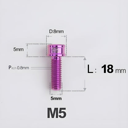 M5x10/12/16/18MM Titanium Bolts For Bike & Motorcycle