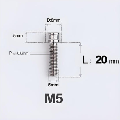 M5x10/12/16/18MM Titanium Bolts For Bike & Motorcycle
