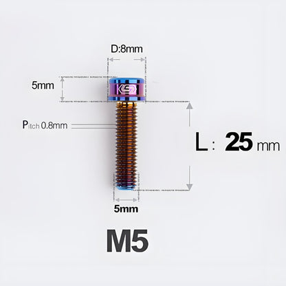 M5x10/12/16/18MM Titanium Bolts For Bike & Motorcycle