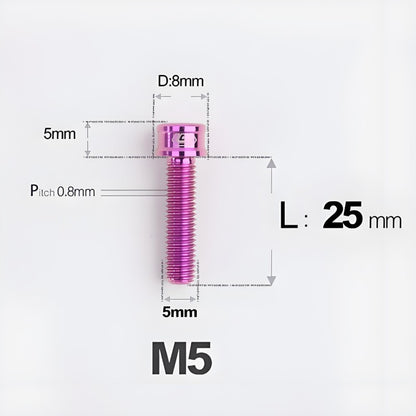 M5x10/12/16/18MM Titanium Bolts For Bike & Motorcycle