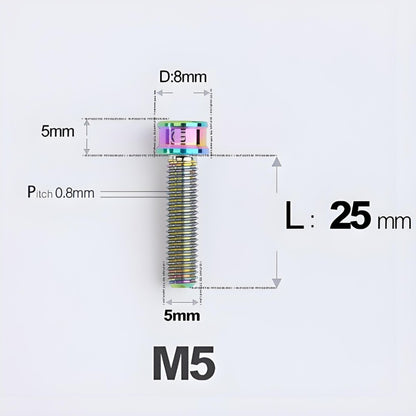 M5x10/12/16/18MM Titanium Bolts For Bike & Motorcycle