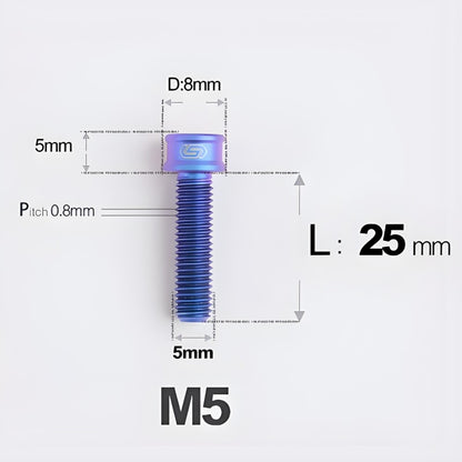 M5x10/12/16/18MM Titanium Bolts For Bike & Motorcycle
