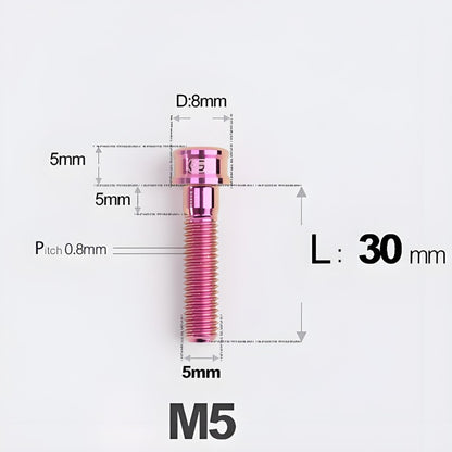 M5x10/12/16/18MM Titanium Bolts For Bike & Motorcycle