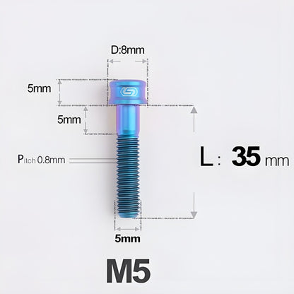 M5x10/12/16/18MM Titanium Bolts For Bike & Motorcycle