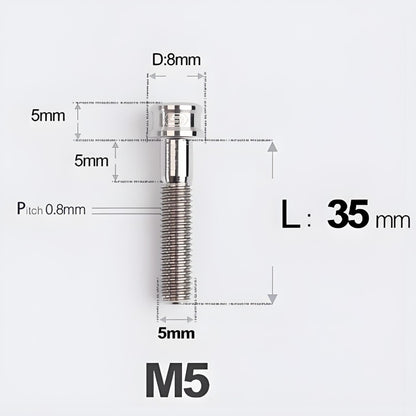 M5x10/12/16/18MM Titanium Bolts For Bike & Motorcycle