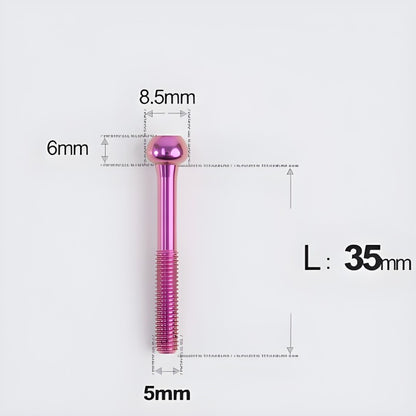 M5x30 35 41 47mm Titanium Seatpost Bolts & Nuts for Road Bikes