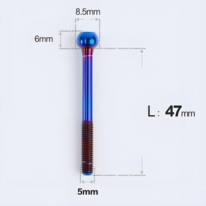M5x30 35 41 47mm Titanium Seatpost Bolts & Nuts for Road Bikes